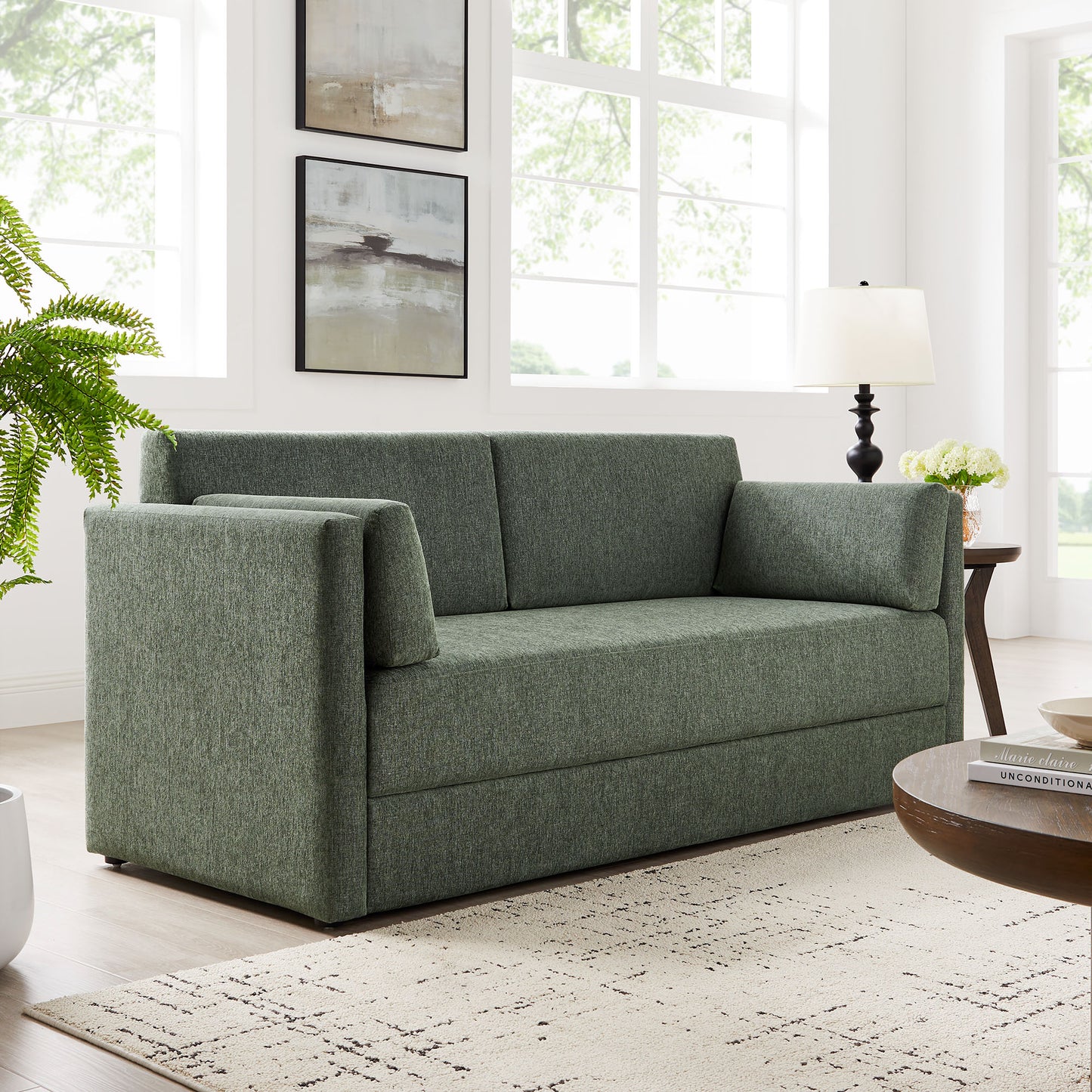 Linden Upholstered Heathered Chenille Sofa by Modway