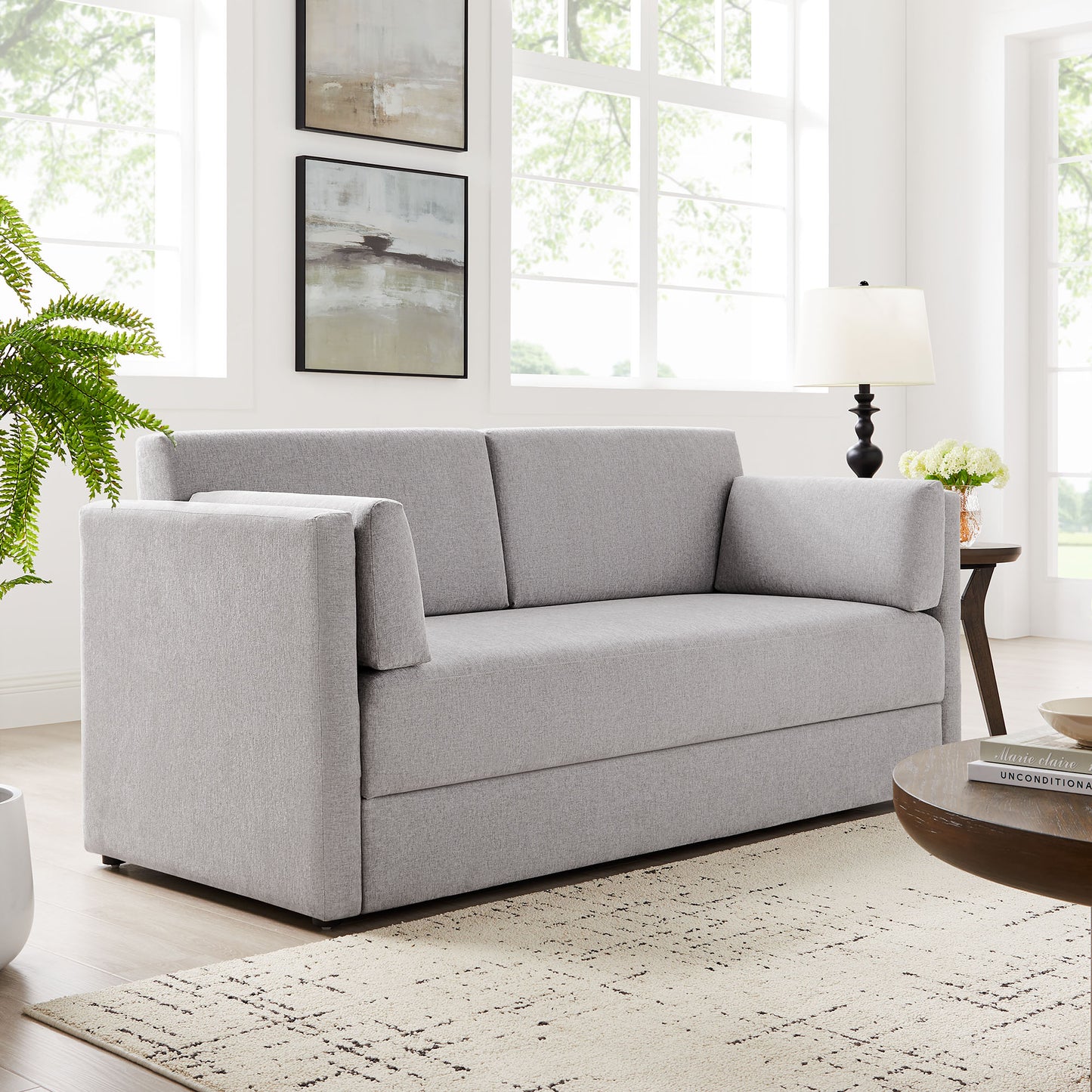 Linden Upholstered Heathered Chenille Sofa by Modway