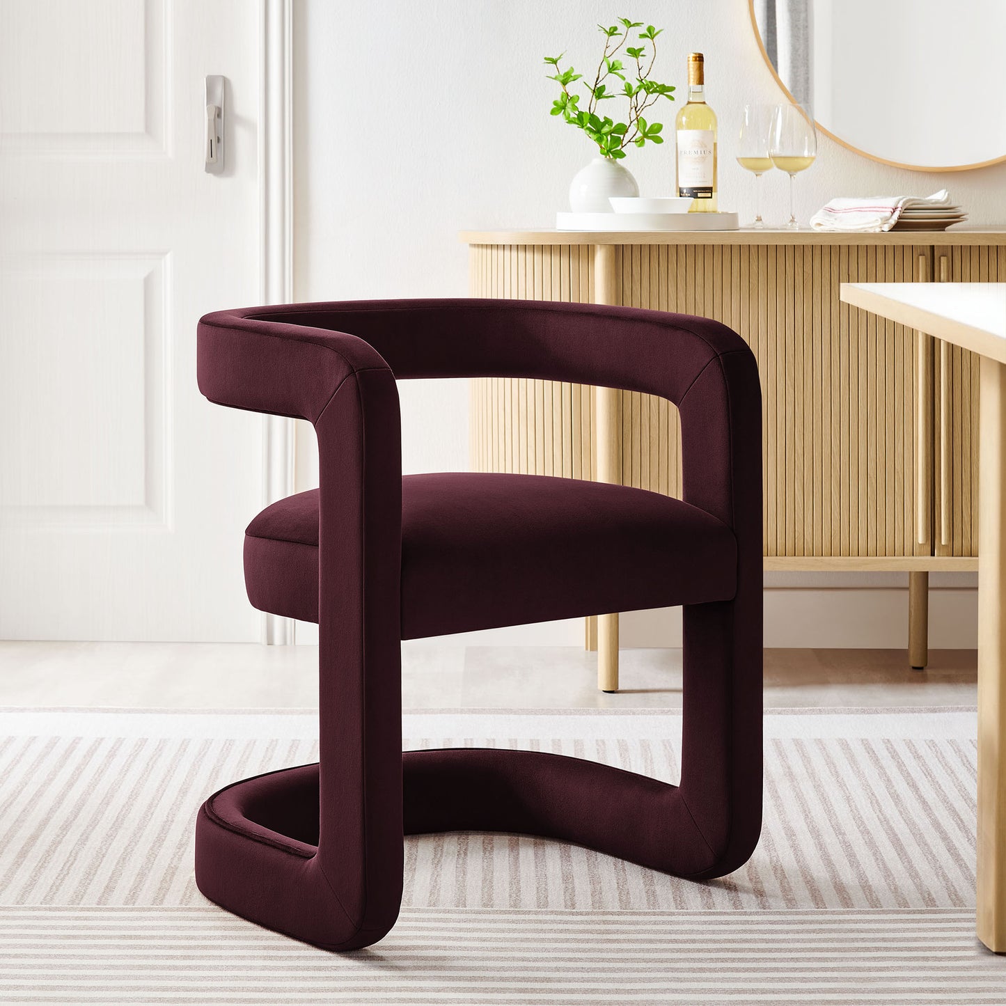 Winslow Barrel Performance Velvet Dining Chair by Modway