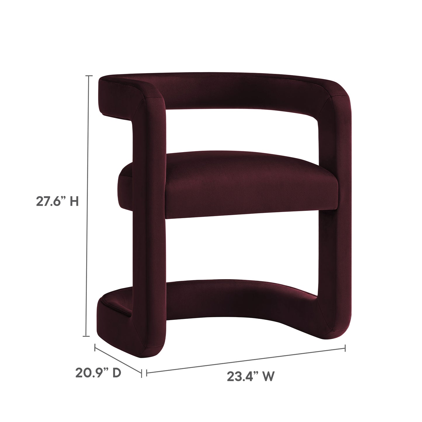 Winslow Barrel Performance Velvet Dining Chair by Modway