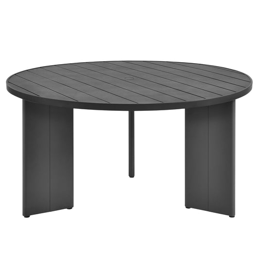 Tahoe Round Outdoor Patio Aluminum Dining Table by Modway EEI-7055-GRY