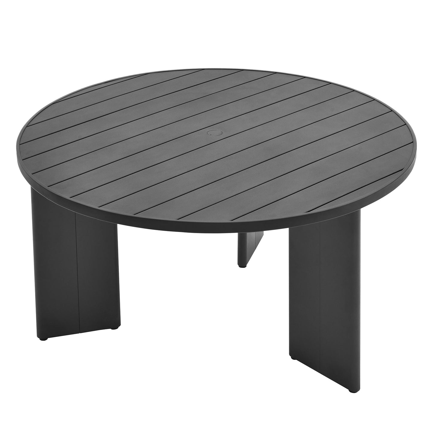 Tahoe Round Outdoor Patio Aluminum Dining Table by Modway EEI-7055-GRY