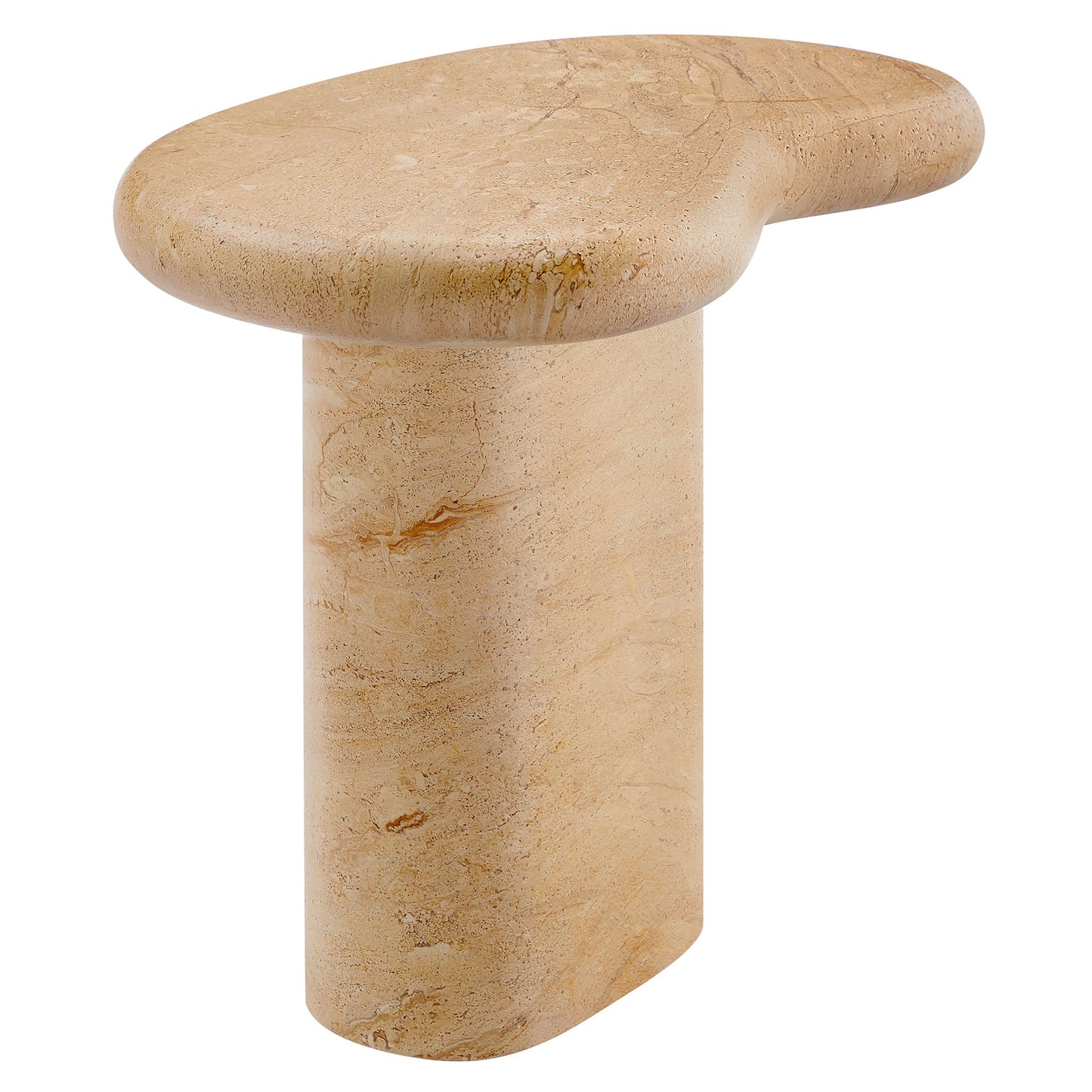 Elowen Indoor - Outdoor Patio Textured Faux Travertine Side Table by Modway EEI-7094-TRV