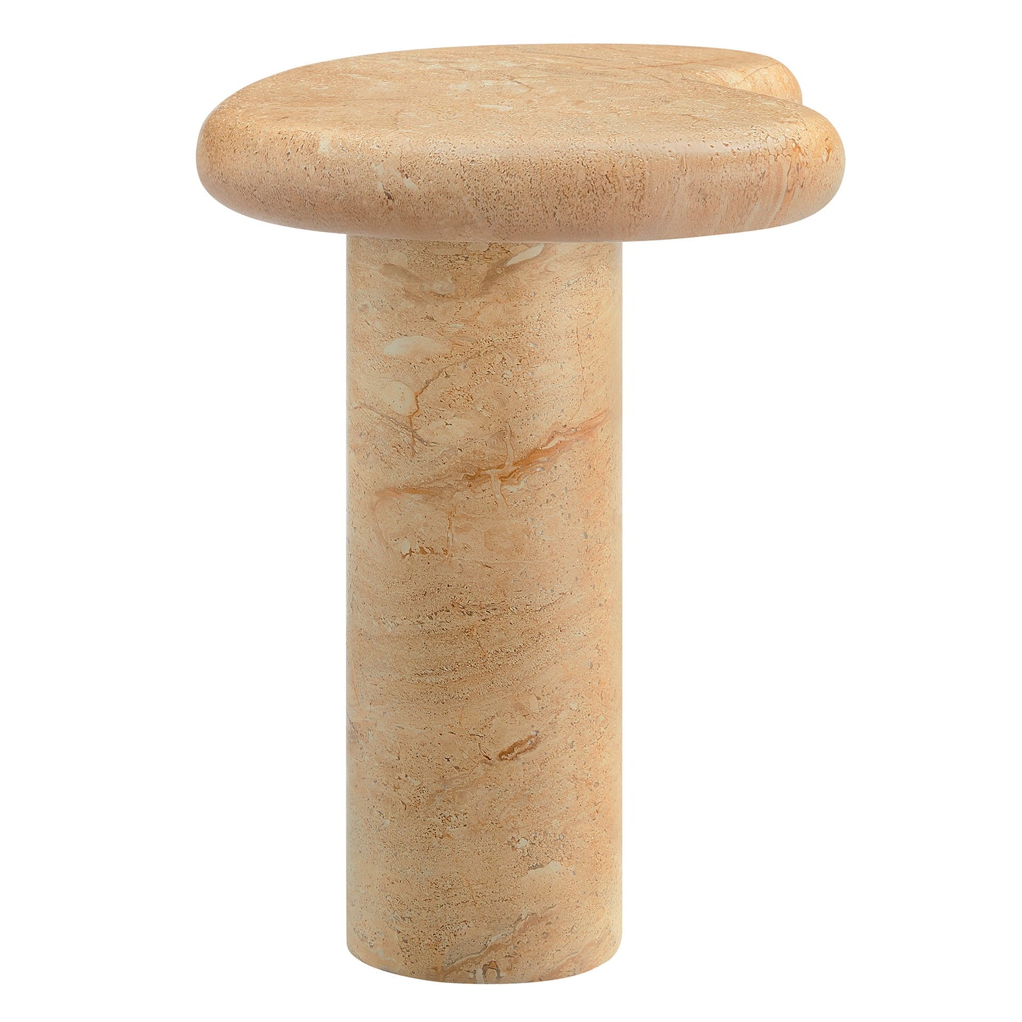 Elowen Indoor - Outdoor Patio Textured Faux Travertine Side Table by Modway EEI-7094-TRV