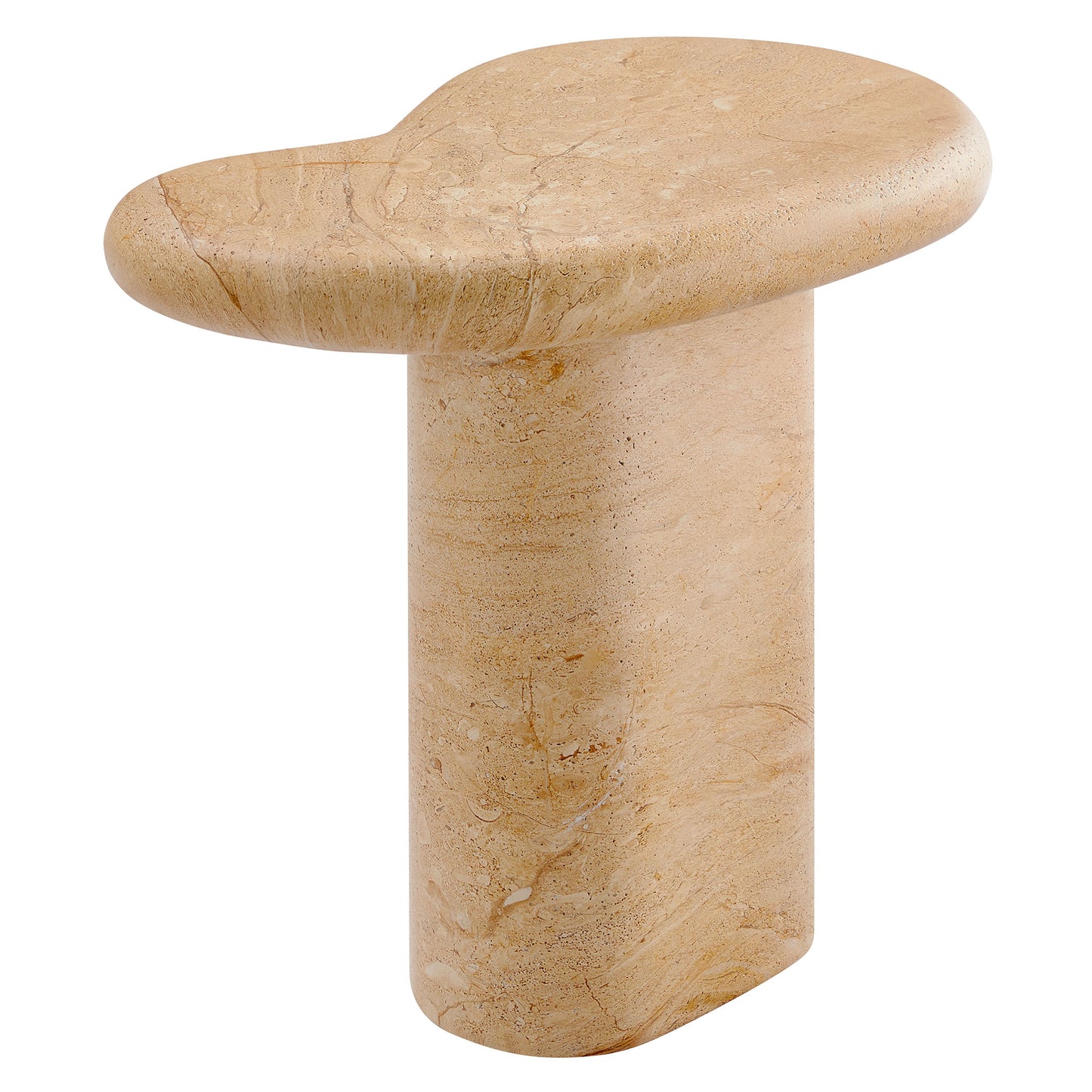 Elowen Indoor - Outdoor Patio Textured Faux Travertine Side Table by Modway EEI-7094-TRV