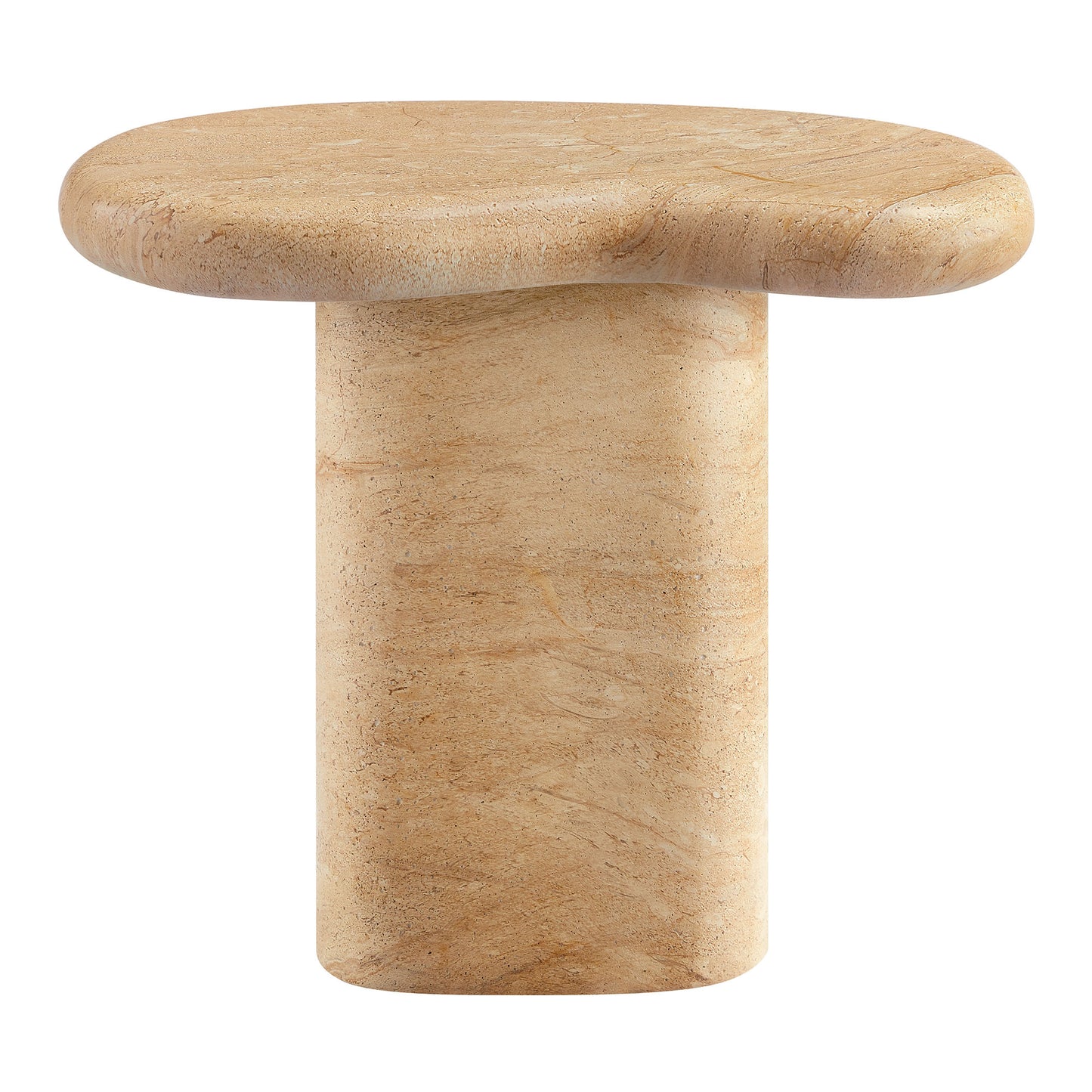 Elowen Indoor - Outdoor Patio Textured Faux Travertine Side Table by Modway EEI-7094-TRV