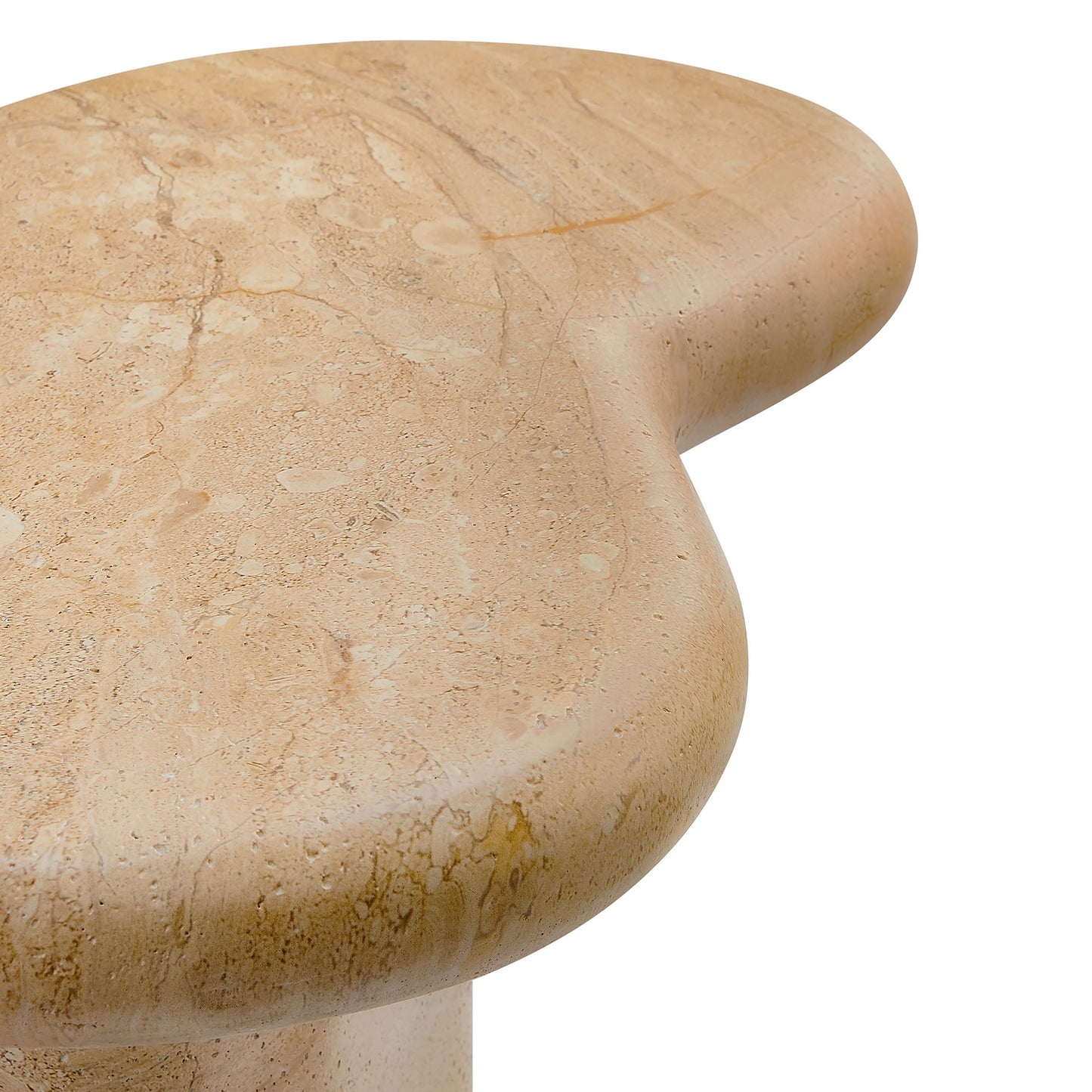 Elowen Indoor - Outdoor Patio Textured Faux Travertine Side Table by Modway EEI-7094-TRV