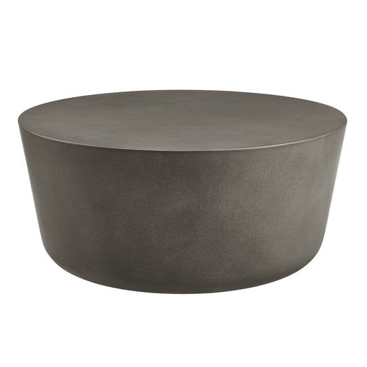 Brion Round Indoor - Outdoor Patio Concrete Coffee Table by Modway EEI-7099-GRY