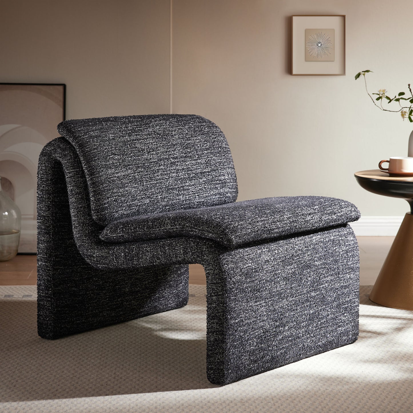 Dune Boucle Upholstered Armless Accent Chair by Modway EEI-7103