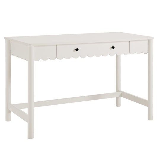 Emmeline 1-Drawer Scallop Writing Desk by Modway EEI-7155-WHI