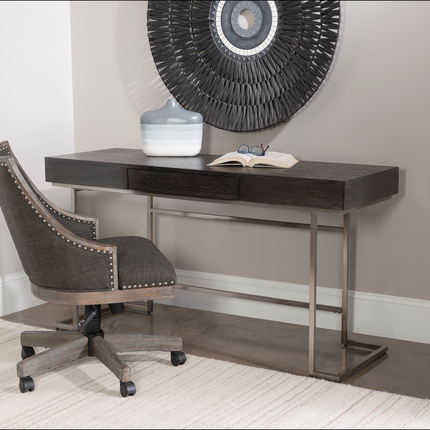 Uttermost Claude Modern Oak Desk