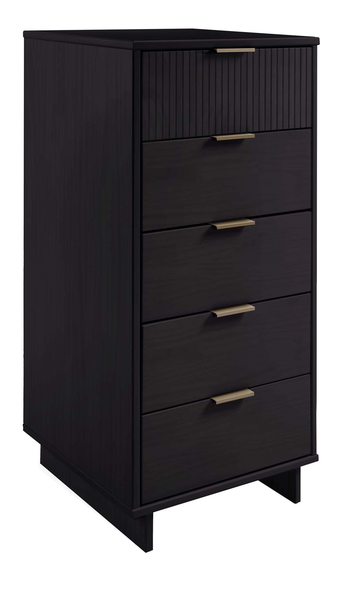 Manhattan Comfort 3-Piece Granville Modern Solid Wood Tall Narrow Chest and Dresser Set