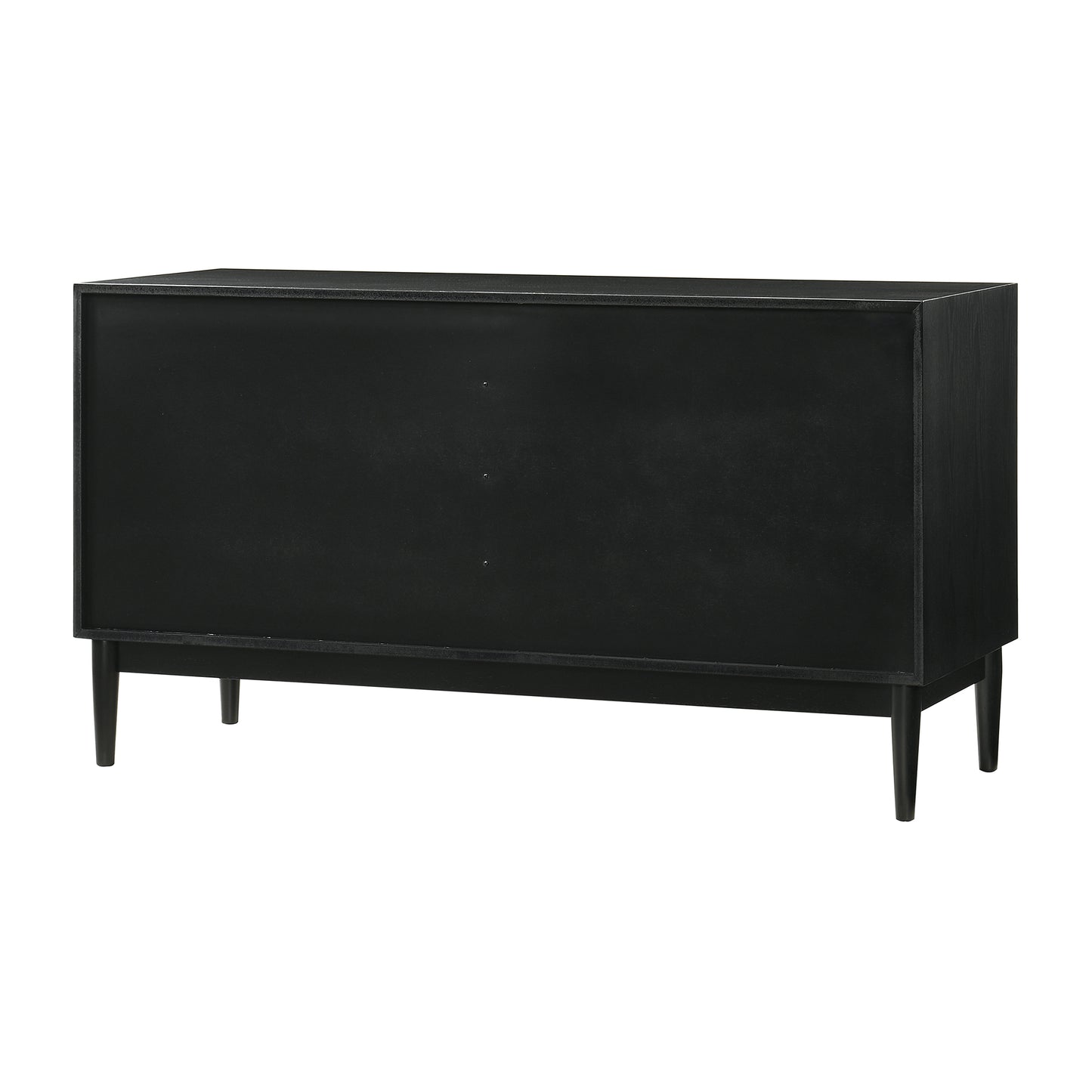 Artemio 6 Drawer Wood Dresser in Black and Walnut Finish