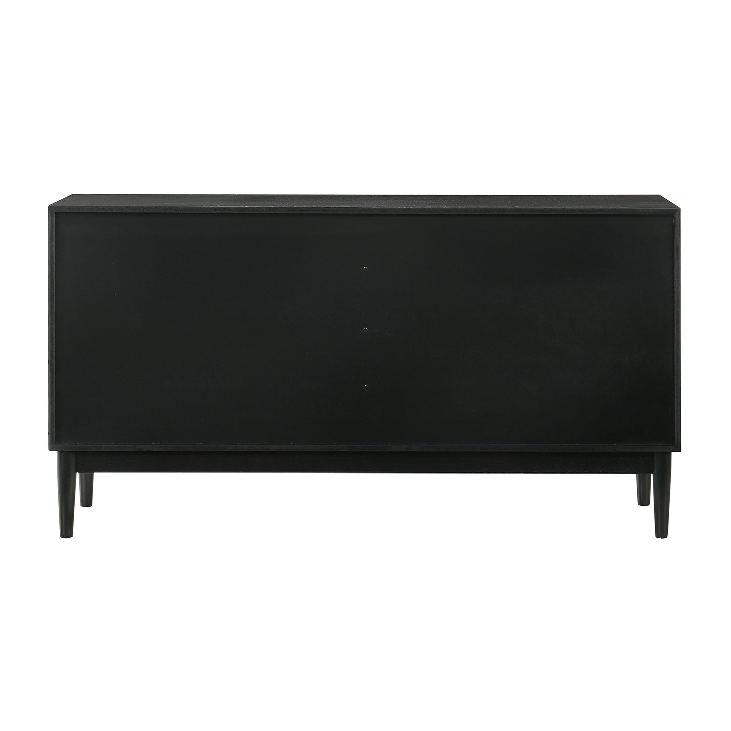 Artemio 6 Drawer Wood Dresser in Black and Walnut Finish