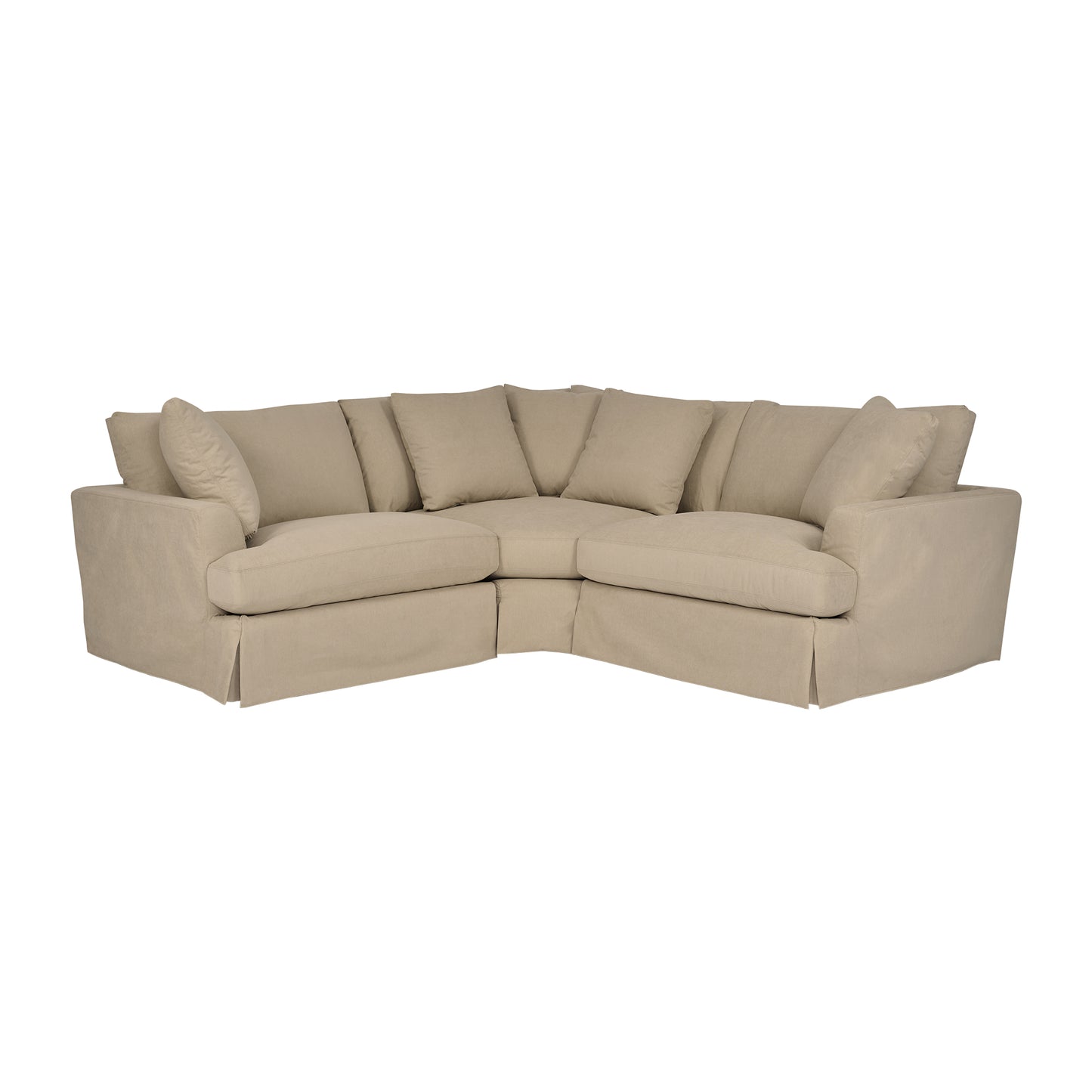 Ciara Upholstered 3 Piece Sectional Sofa in Sahara Brown