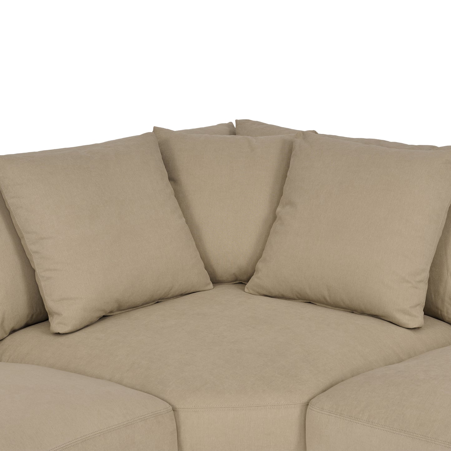 Ciara Upholstered 3 Piece Sectional Sofa in Sahara Brown