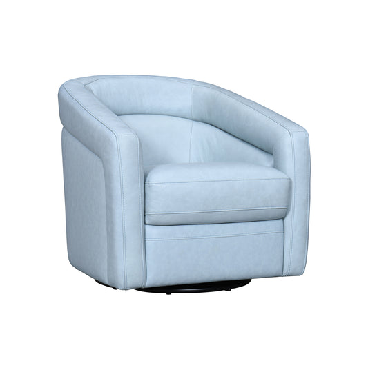 Desi Contemporary Leather Swivel Accent Chair