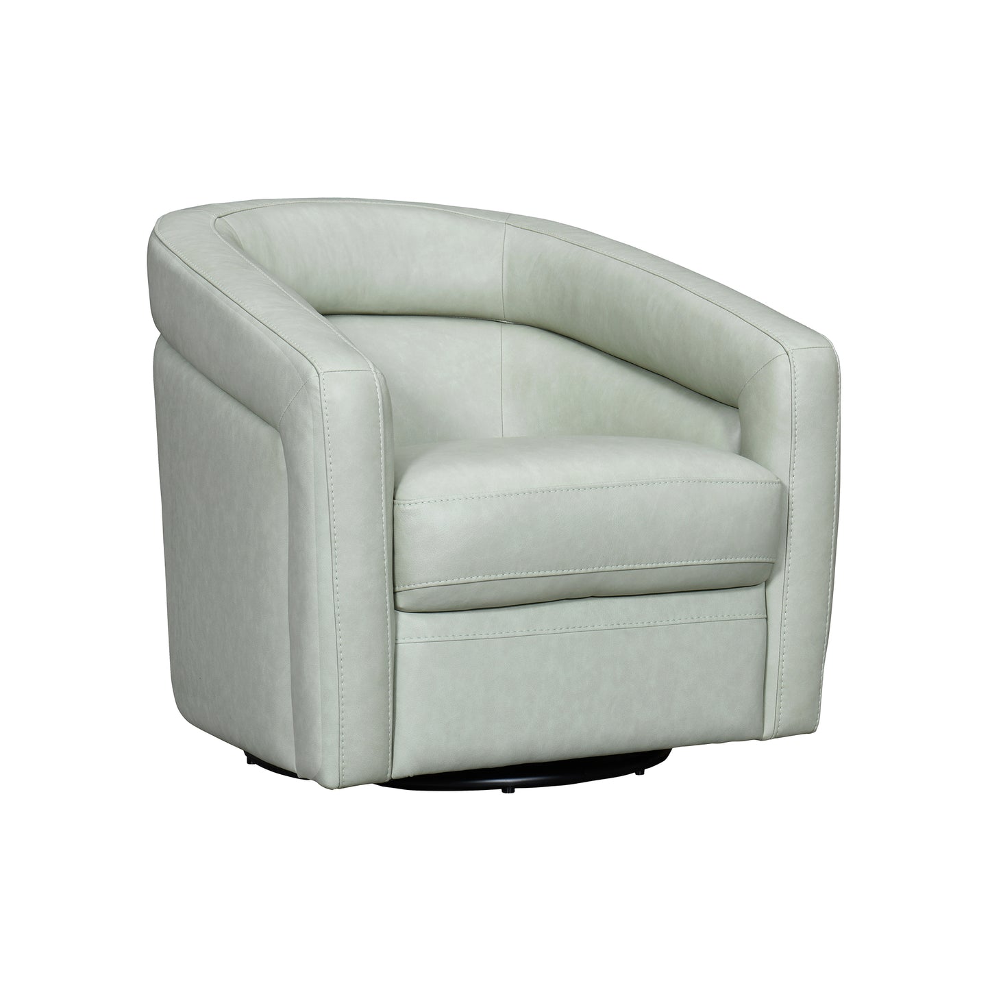 Desi Contemporary Leather Swivel Accent Chair