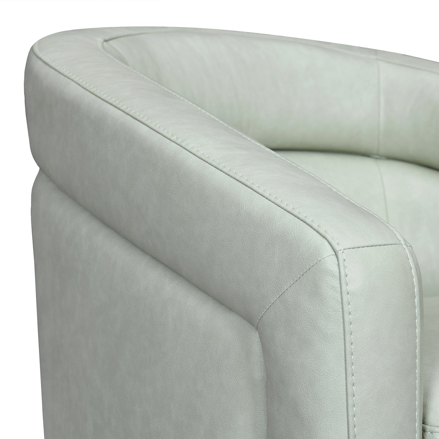 Desi Contemporary Leather Swivel Accent Chair