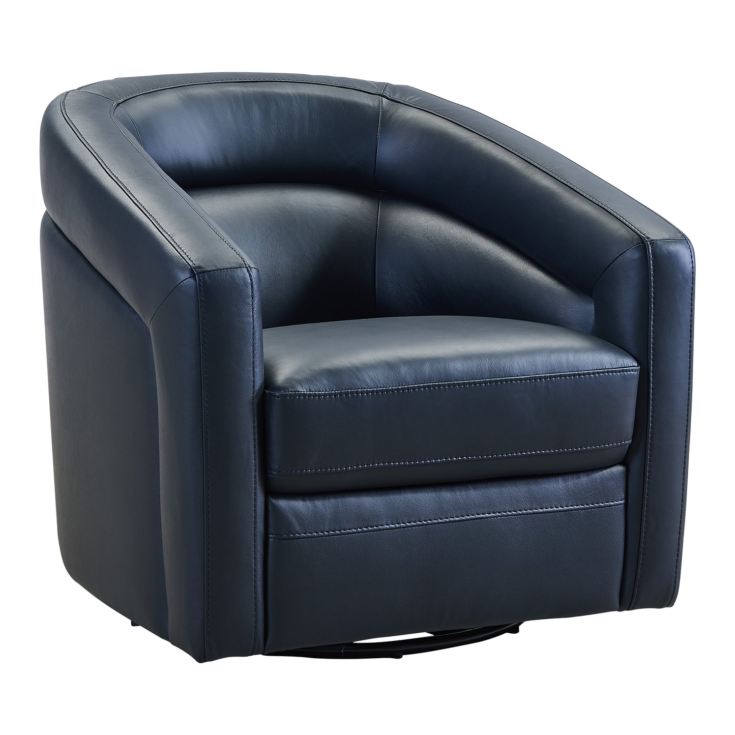 Desi Contemporary Leather Swivel Accent Chair