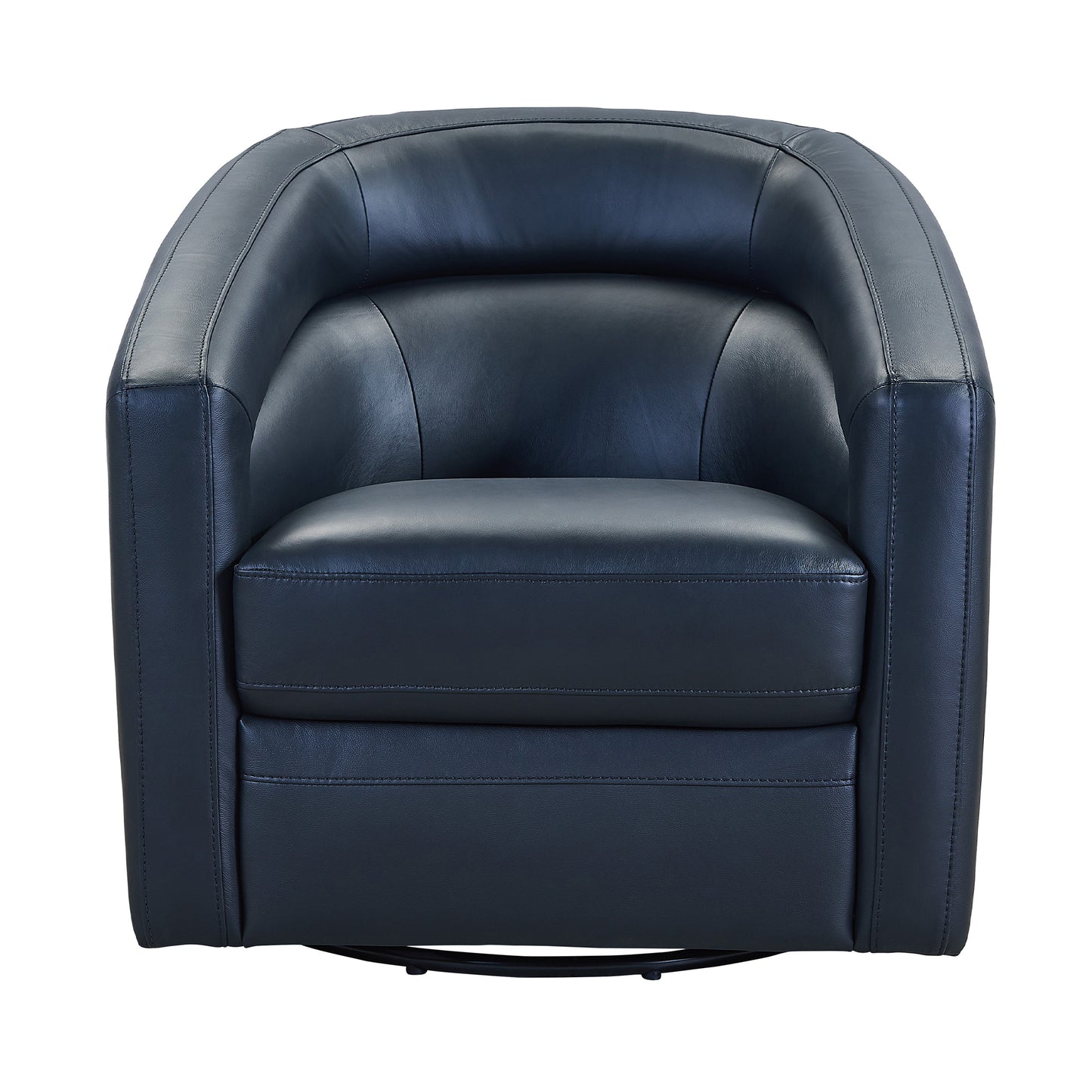 Desi Contemporary Leather Swivel Accent Chair