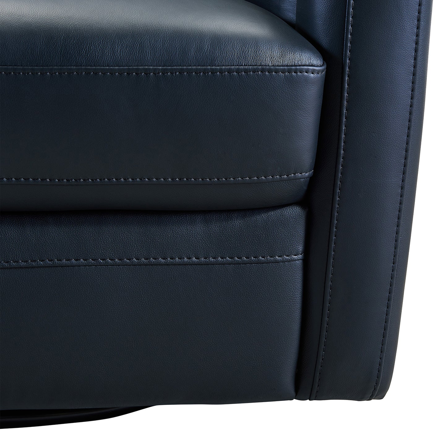 Desi Contemporary Leather Swivel Accent Chair