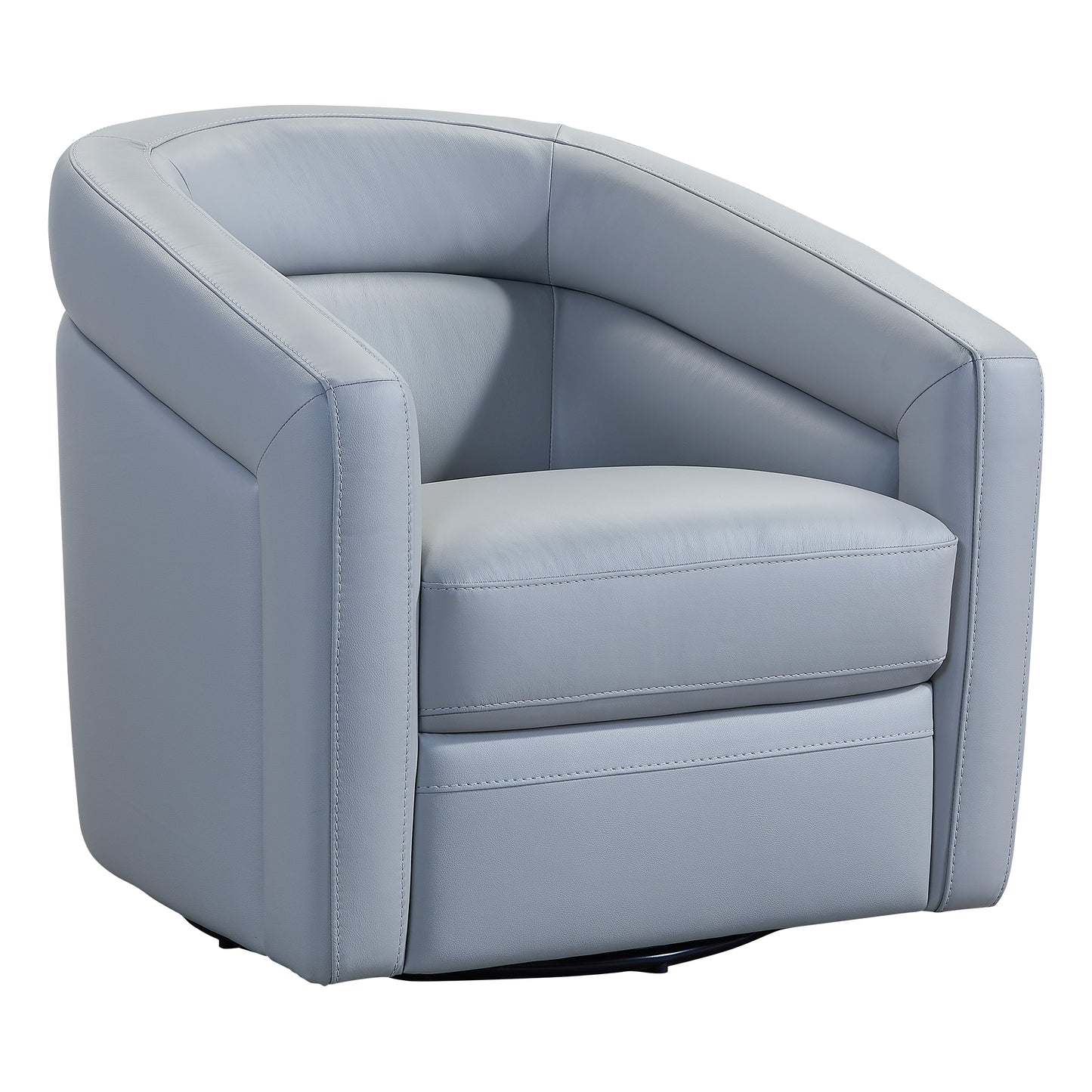 Desi Contemporary Leather Swivel Accent Chair