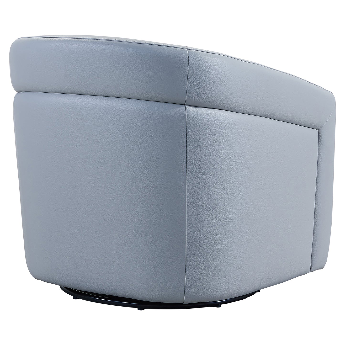 Desi Contemporary Leather Swivel Accent Chair