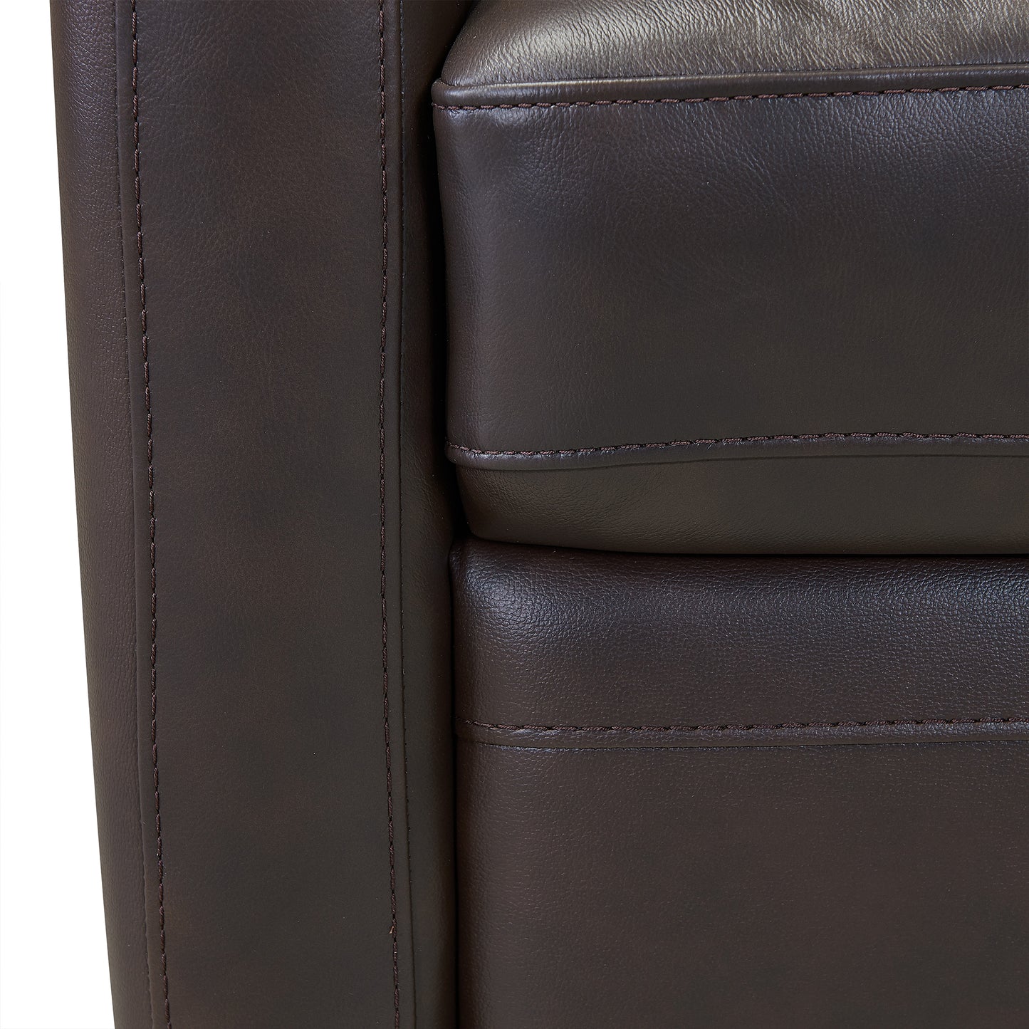 Desi Contemporary Leather Swivel Accent Chair