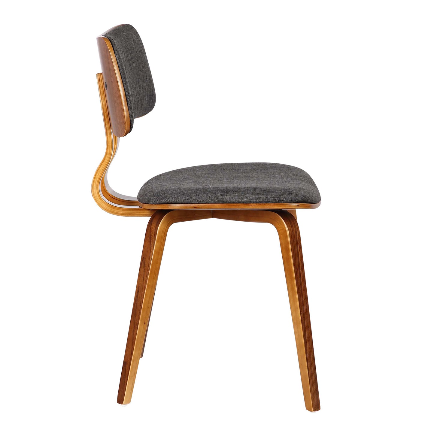 Jaguar Mid-Century Dining Chair in Walnut Wood and Fabric