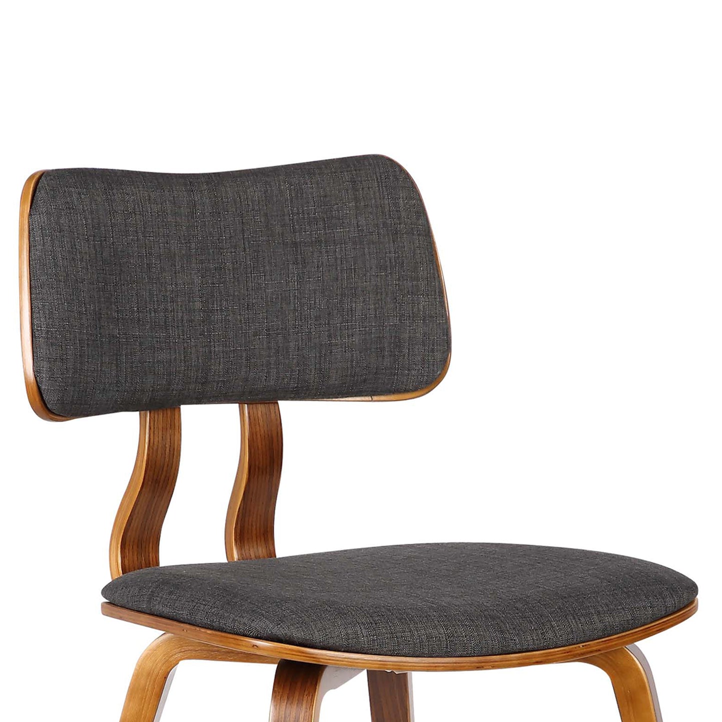 Jaguar Mid-Century Dining Chair in Walnut Wood and Fabric