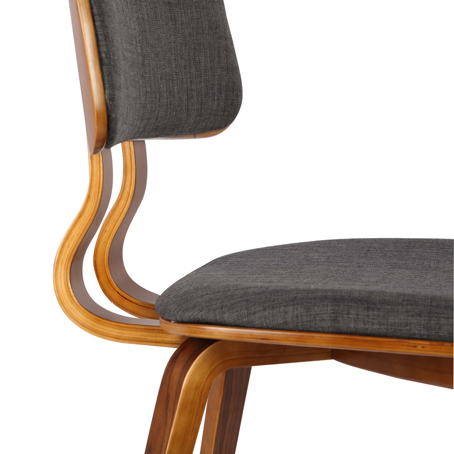 Jaguar Mid-Century Dining Chair in Walnut Wood and Fabric