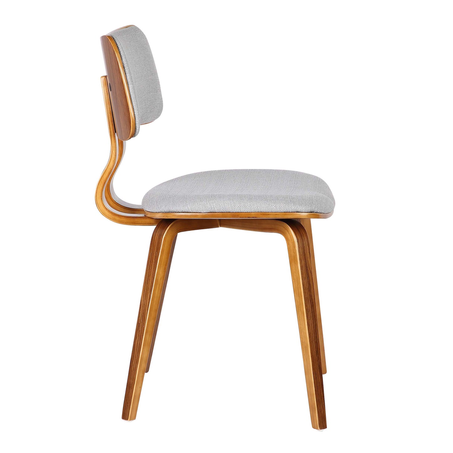 Jaguar Mid-Century Dining Chair in Walnut Wood and Fabric