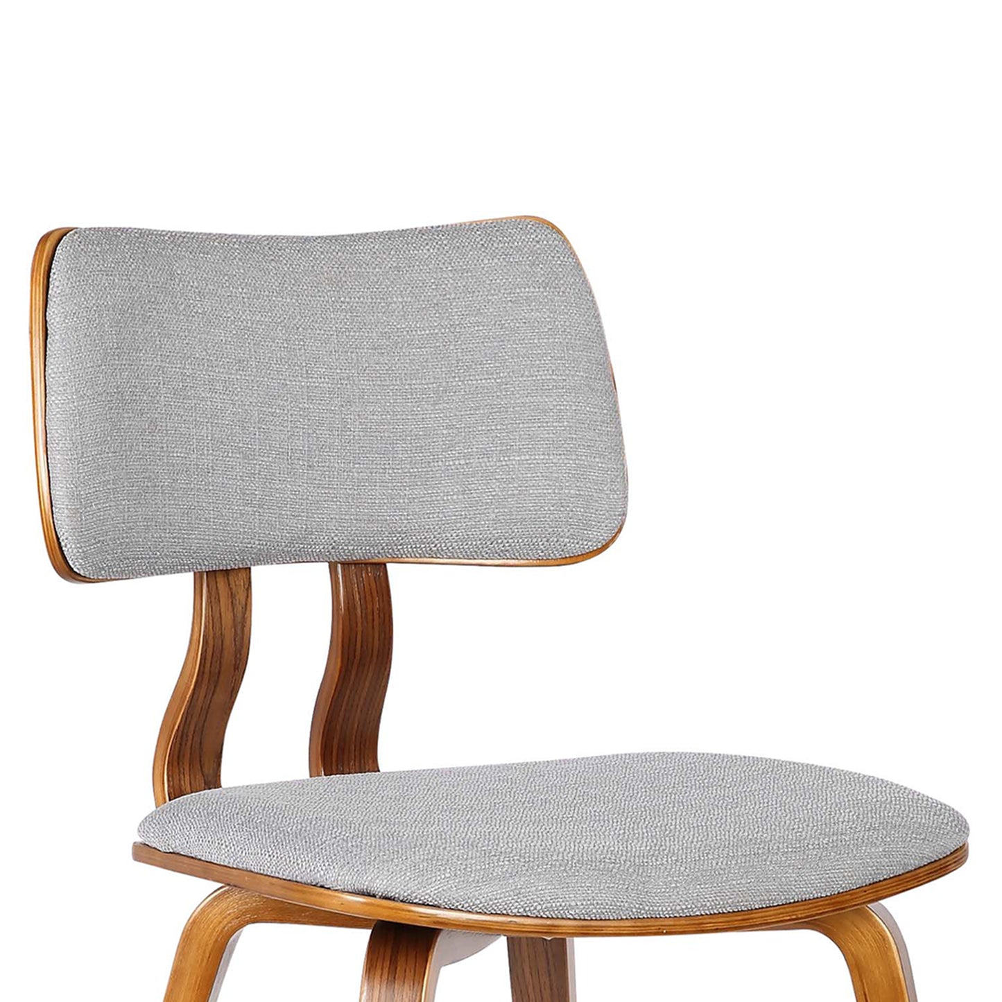 Jaguar Mid-Century Dining Chair in Walnut Wood and Fabric