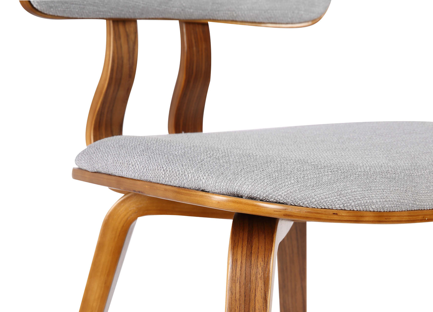 Jaguar Mid-Century Dining Chair in Walnut Wood and Fabric