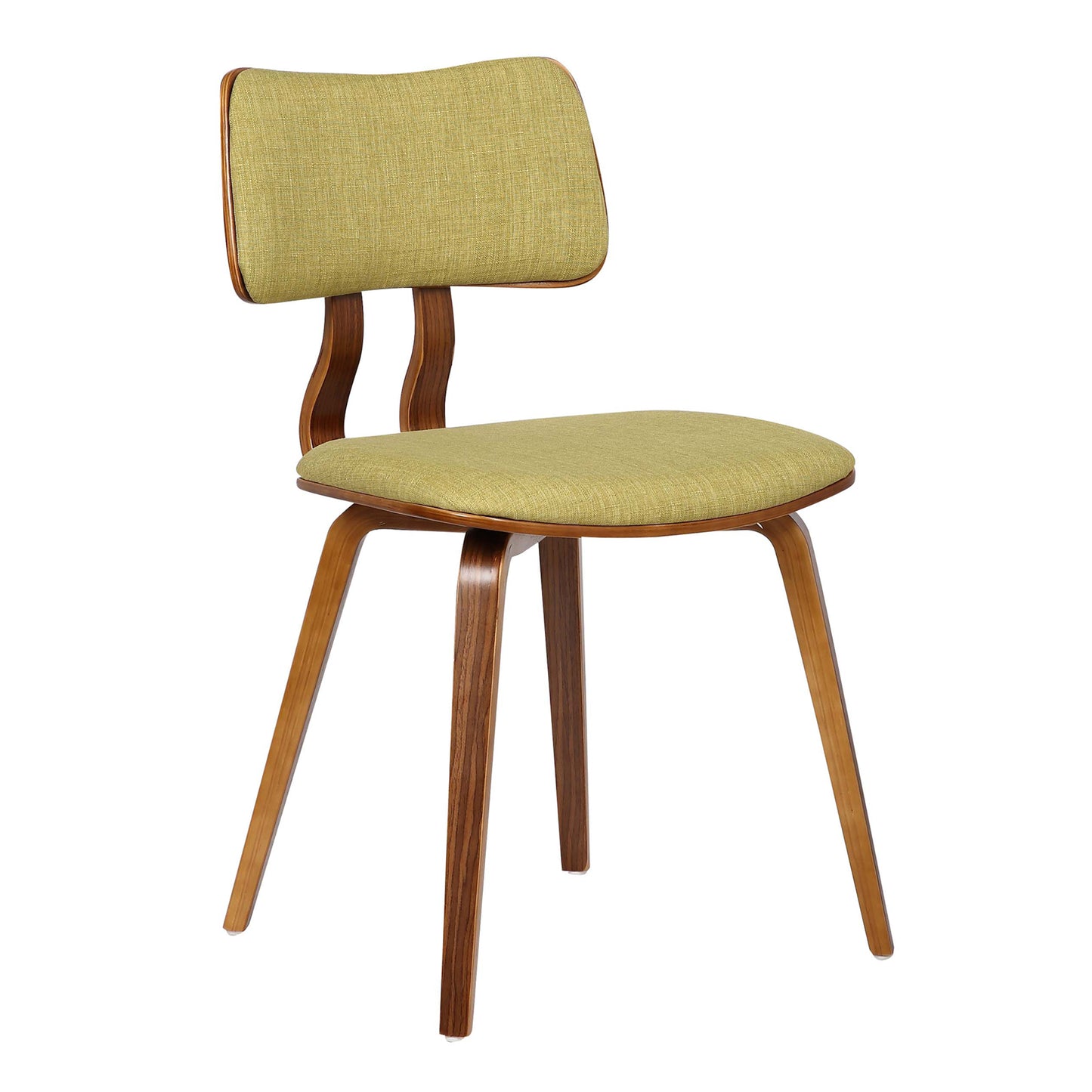 Jaguar Mid-Century Dining Chair in Walnut Wood and Fabric