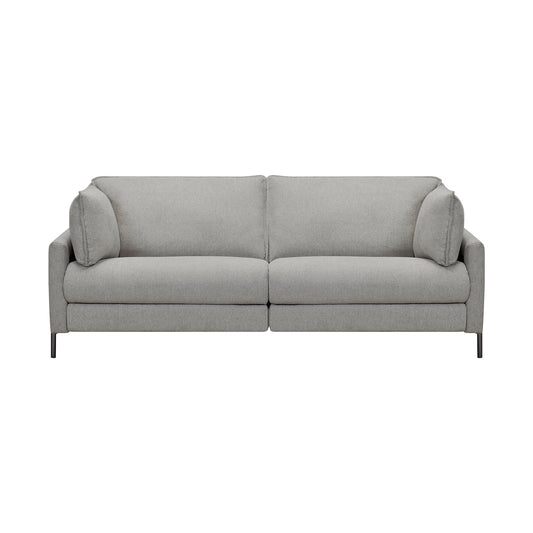 Juliett 80" Modern Gray Fabric Sofa with Power Footrest