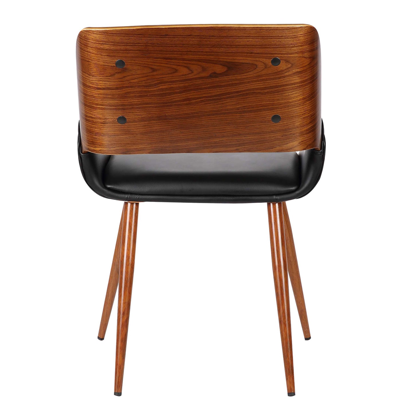 Panda Mid-Century Dining Chair in Walnut Finish with Faux Leather and Fabric Options