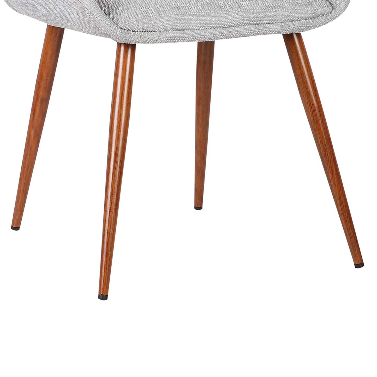 Panda Mid-Century Dining Chair in Walnut Finish with Faux Leather and Fabric Options