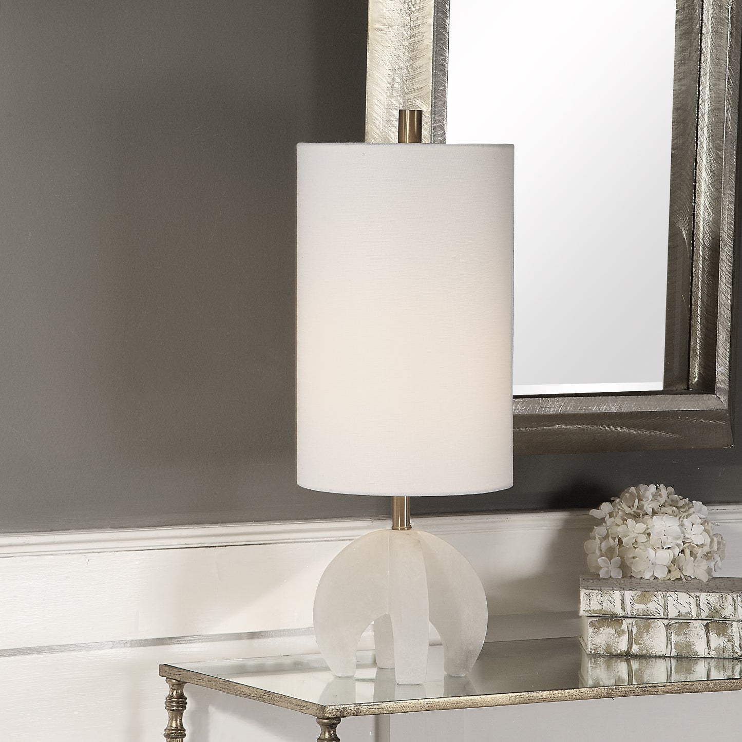 Uttermost Alanea White Buffet Lamp