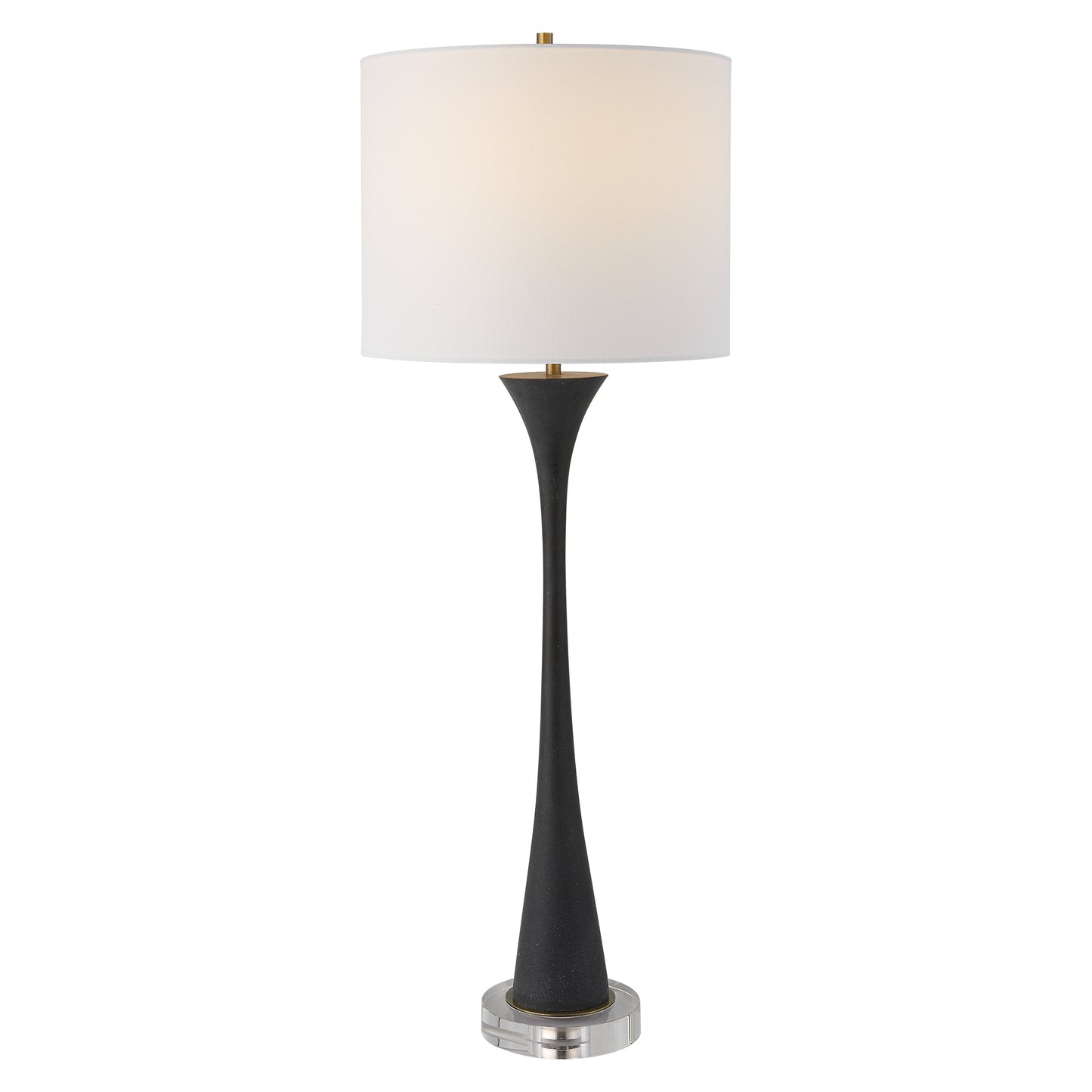 Uttermost Fountain Black Stone Buffet Lamp