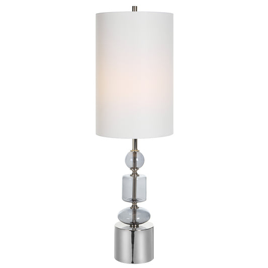 Uttermost Stratus Gray Glass Buffet Lamp