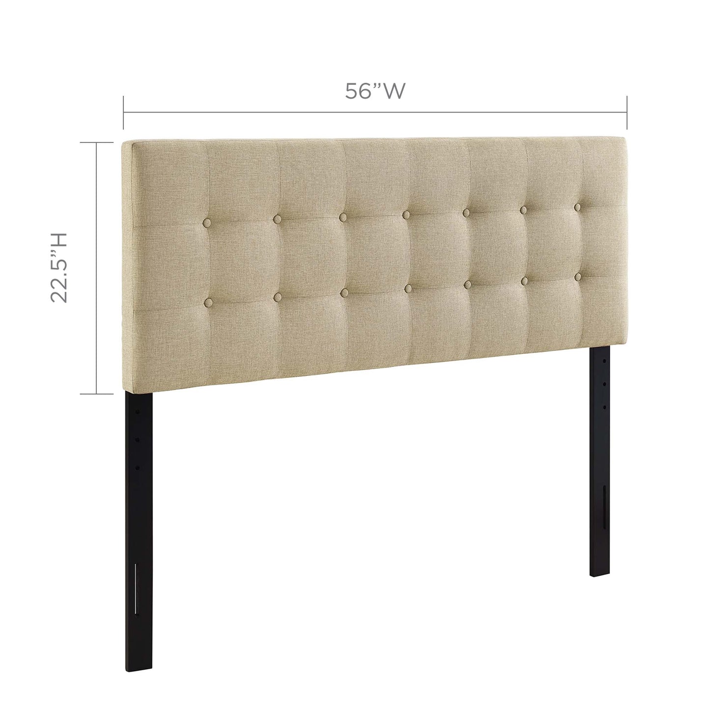 Emily Upholstered Headboard by Modway - Full, King, Queen, Twin, Vinyl, Fabric