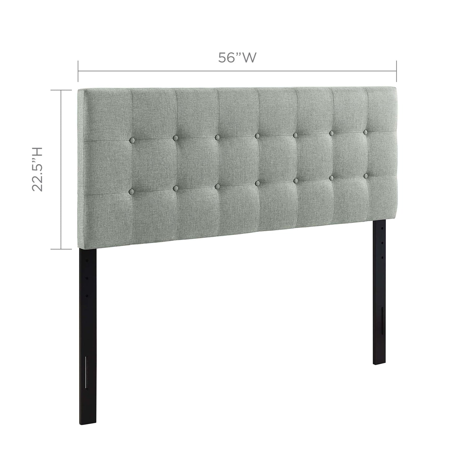 Emily Upholstered Headboard by Modway - Full, King, Queen, Twin, Vinyl, Fabric