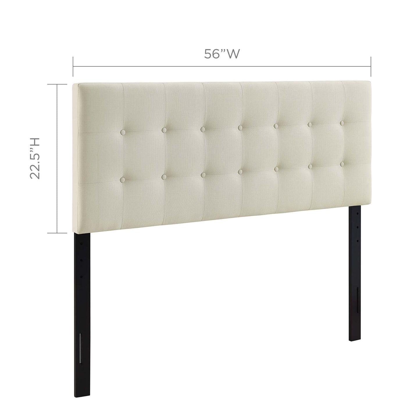 Emily Upholstered Headboard by Modway - Full, King, Queen, Twin, Vinyl, Fabric