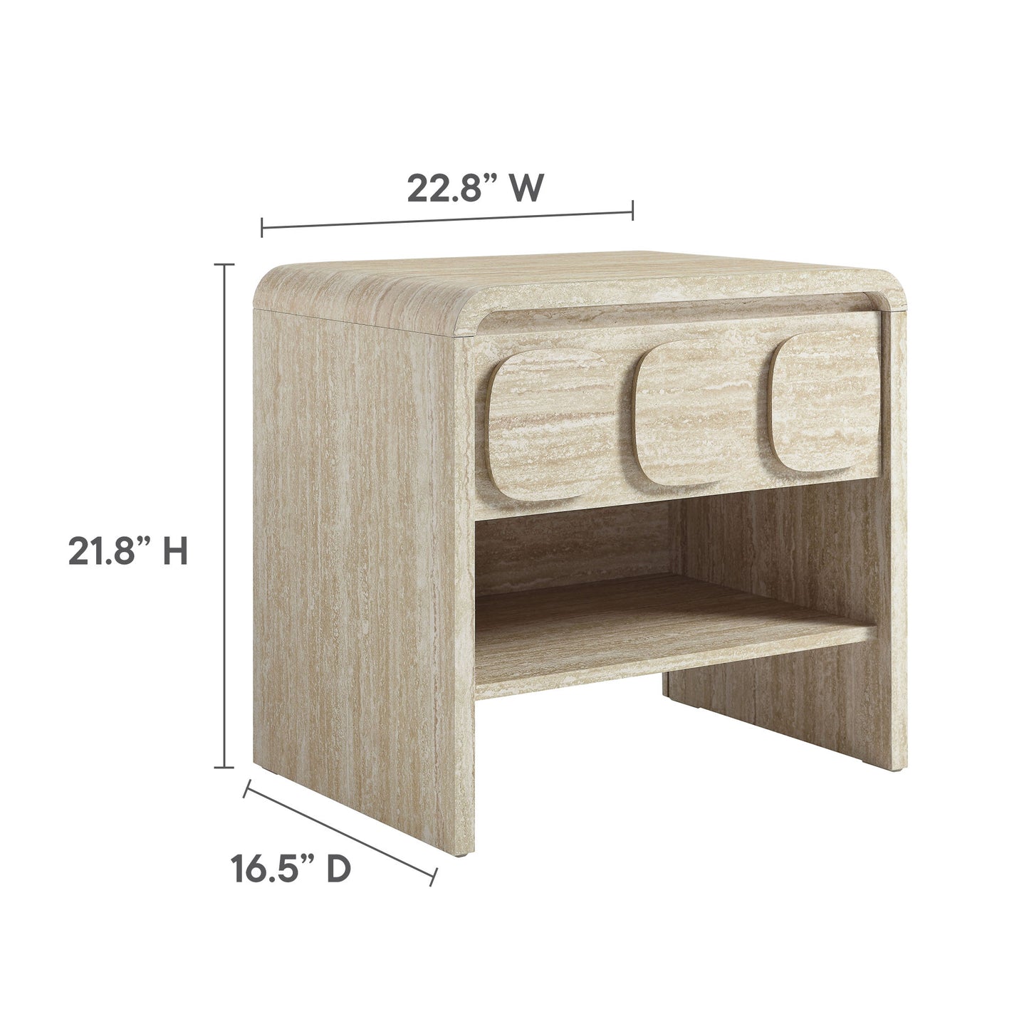 Toscana Nightstand Collection by Modway - 1-Drawer and 2-Drawer Options