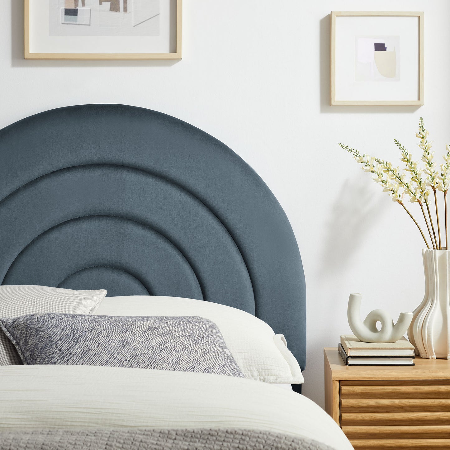 Solana Arched Performance Velvet Headboard by Modway - Full, King, Queen, Twin