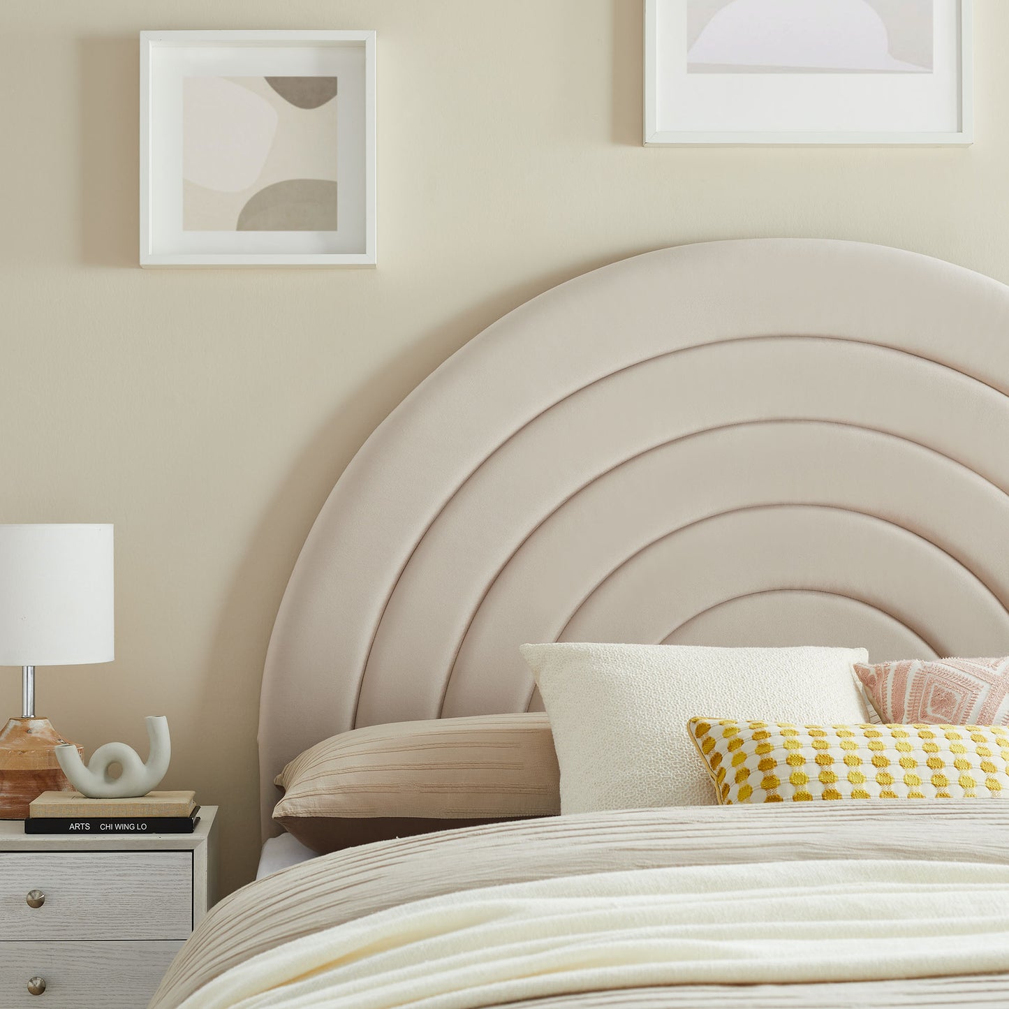 Solana Arched Performance Velvet Headboard by Modway - Full, King, Queen, Twin