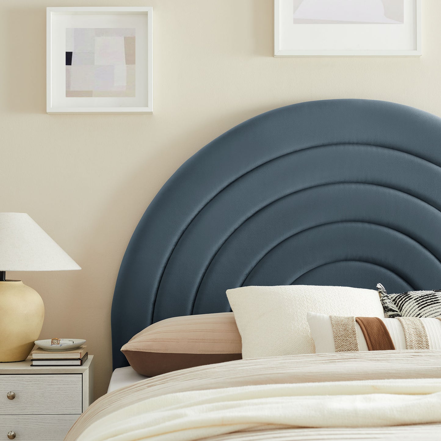 Solana Arched Performance Velvet Headboard by Modway - Full, King, Queen, Twin