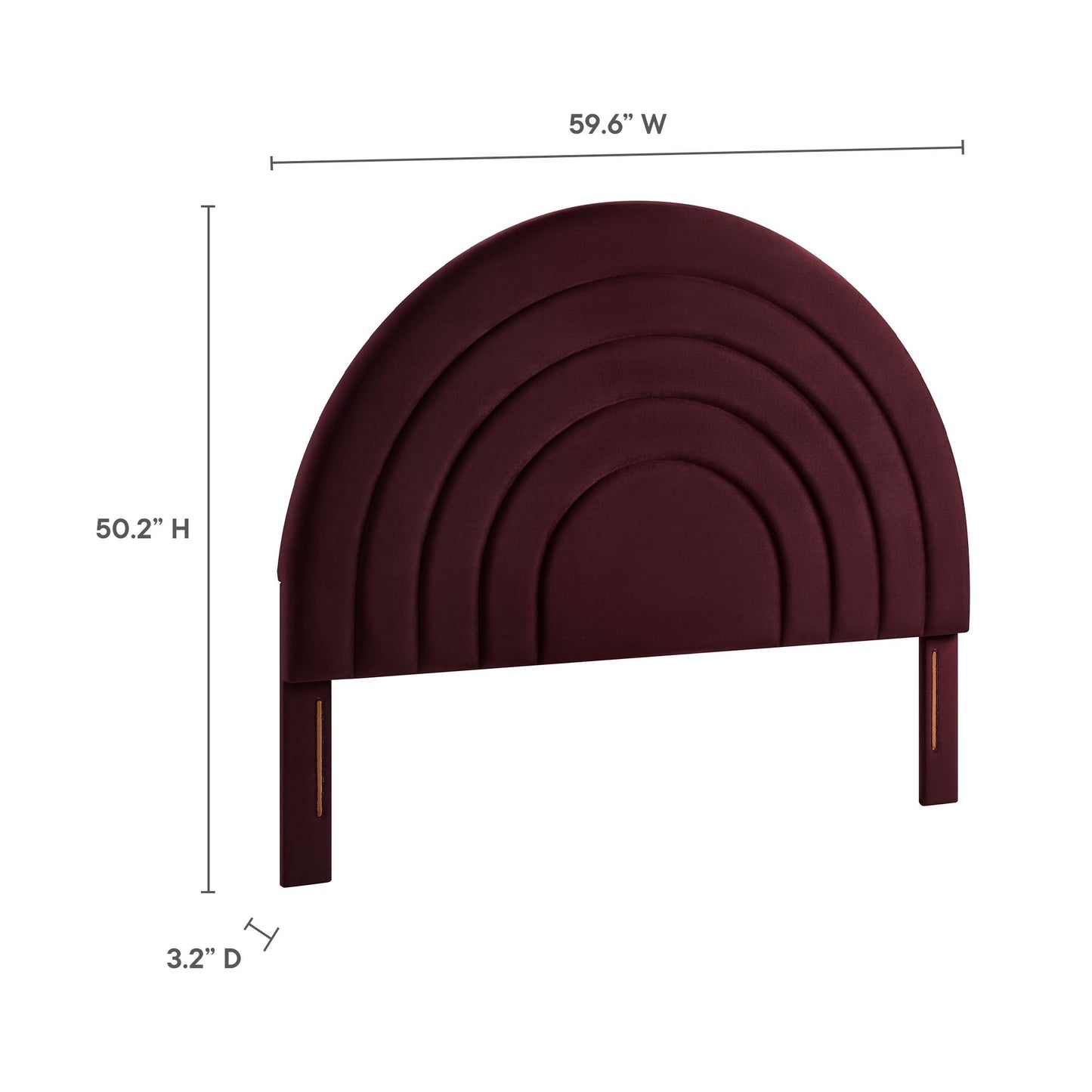 Solana Arched Performance Velvet Headboard by Modway - Full, King, Queen, Twin